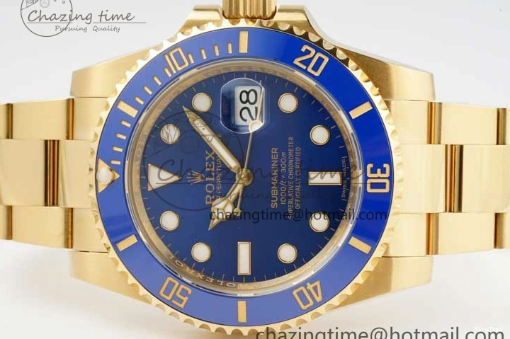 MiroTime 0220 EasyMatch Submariner 116618 LB Blue Ceramic YG Plated 904L Steel Clean 1:1 Best Edition VR 2092